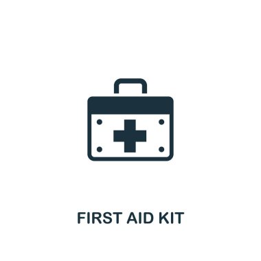 İlk yardım çantası simgesi. Sigorta primi tarzı tasarım sağlık simge koleksiyonundan. Web tasarım, apps, yazılım, yazdırma kullanım için piksel mükemmel ilk yardım kiti simgesi