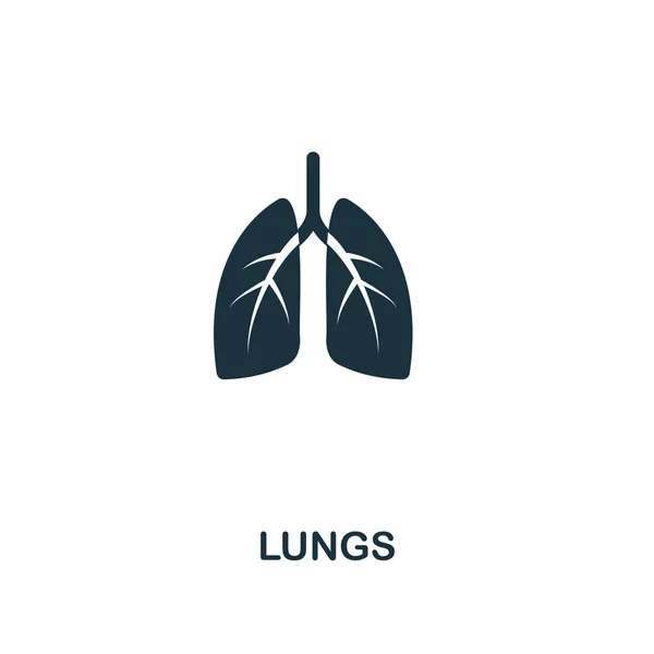 "肺" 图标。从医疗图标集合的高级风格设计。像素完美的 lgs 图标, 用于网页设计、应用程序、软件、打印使用 — 图库照片