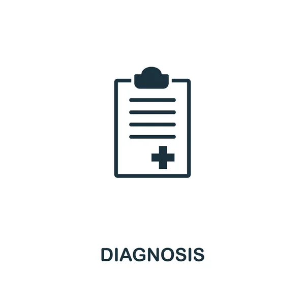 Icona della diagnosi. Design in stile premium dalla collezione di icone sanitarie. Icona di diagnosi perfetta pixel per web design, applicazioni, software, utilizzo della stampa — Vettoriale Stock