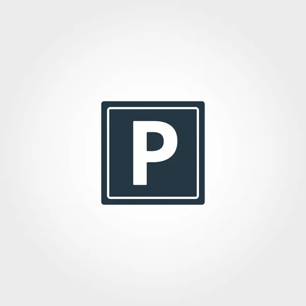 Parkering kreativa ikonen. Enkelt element illustration. Parkering symbol konceptdesign från flygplats samling. Perfekt för webbdesign, appar, programvara, skriva ut. — Stockfoto