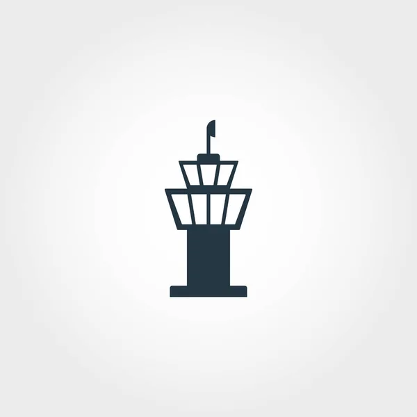 Flughafen-Tower kreative Ikone. einfache Elementillustration. Flughafen-Tower-Konzept Symboldesign aus Flughafen-Sammlung. perfekt für Webdesign, Apps, Software, Print. — Stockvektor
