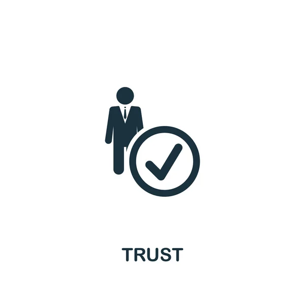 Trust ikonra. Prémium stílusú design influencer ikon gyűjtemény. Pixel tökéletes bizalom ikon, webdesign, szoftver és nyomtatási használat — Stock Vector