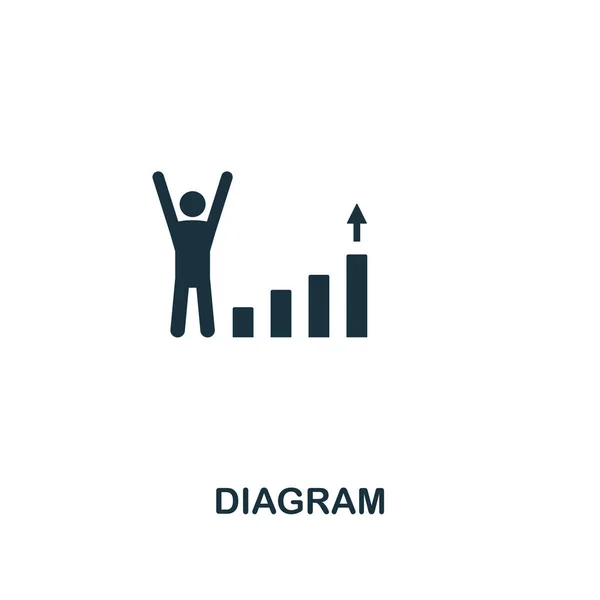 Icono del diagrama. Diseño de estilo premium de la colección de iconos de negocios. Icono de diagrama perfecto de píxeles para diseño web, aplicaciones, software, uso de impresión — Vector de stock