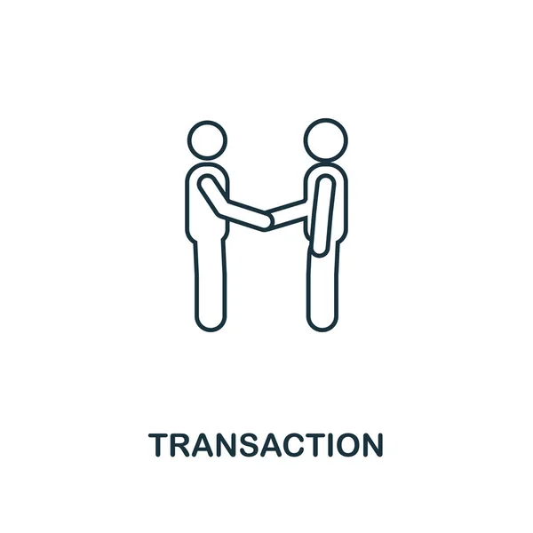 Transaktionsskizze Symbol. Thin Line Design aus der Blockchain-Icons-Sammlung. Kreative Transaktionsikone für Webdesign, Apps, Software, Printnutzung — Stockfoto