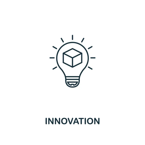 Icona del profilo dell'innovazione. Design in stile linea sottile dalla collezione di icone blockchain. Icona dell'innovazione creativa per web design, app, software, utilizzo della stampa — Foto Stock