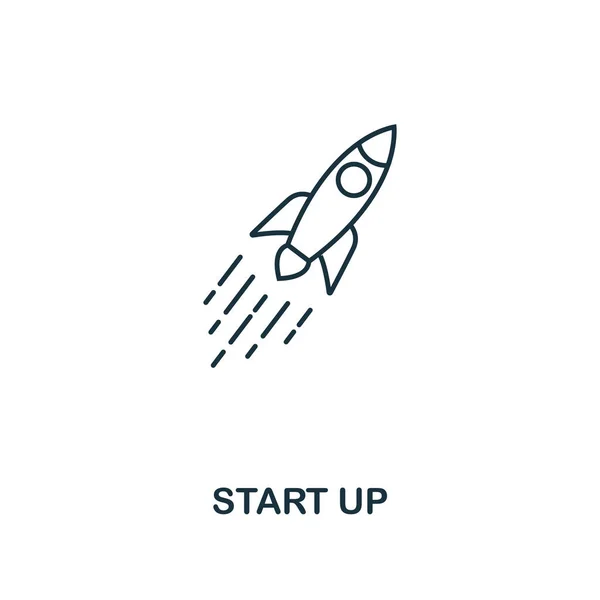 Start Up outline icon. Thin line style design from blockchain icons collection. Creative start up icon for web design, apps, software, print usage