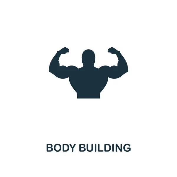Budowa ciała ikony. Design w stylu Premium z fitness ikona kolekcji. Pikseli idealne budowy ciała ikony projektowanie stron internetowych, aplikacji, oprogramowania, wydruków — Zdjęcie stockowe