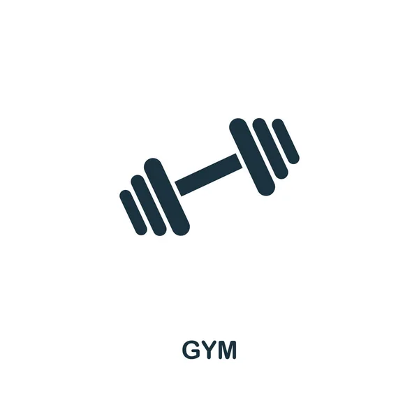 Icono del gimnasio. Diseño de estilo premium de la colección de iconos de fitness. Pixel icono de gimnasio perfecto para el diseño web, aplicaciones, software, uso de impresión — Foto de Stock