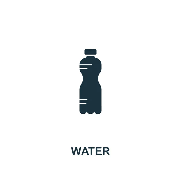 Icône eau. Design de style Premium de la collection d'icônes fitness. Pixel parfait icône de l'eau pour la conception Web, applications, logiciels, utilisation d'impression — Image vectorielle