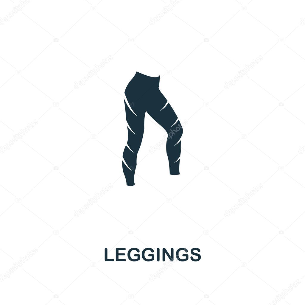 Leggings icon. Premium style design from fitness collection. Pixel perfect leggings icon for web design, apps, software, printing usage.