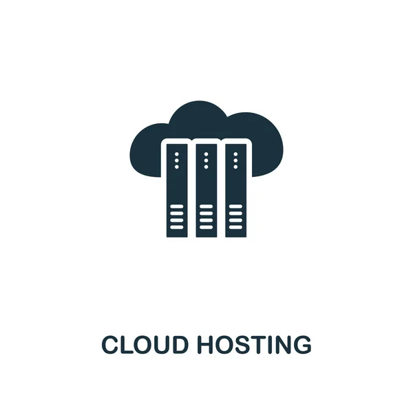 Icona Cloud Hosting. Design in stile premium dalla collezione di icone di web hosting. Pixel perfetto Cloud Hosting icona per il web design, applicazioni, software, utilizzo di stampa — Foto Stock