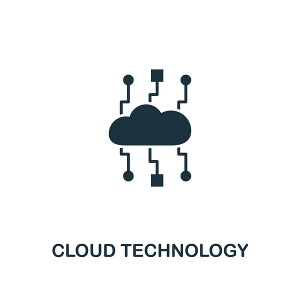 云技术图标。从网站托管图标集合的高级风格设计。像素完美的云技术图标, 用于网页设计、应用程序、软件、打印使用 — 图库矢量图片