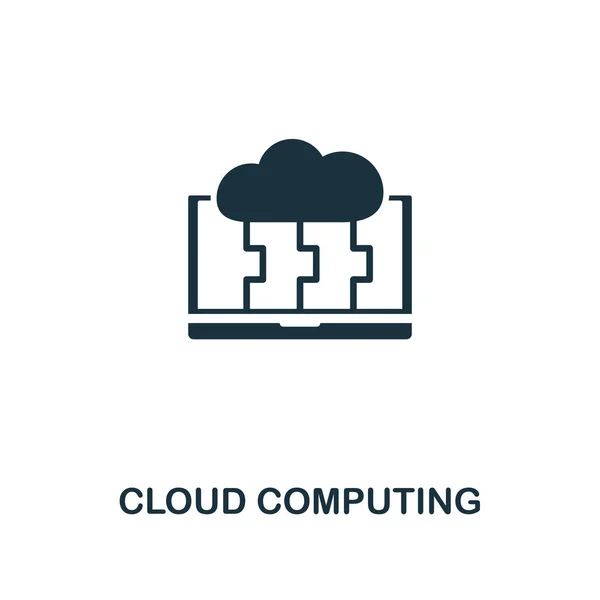 Cloud Computing Ikone. Premium-Design aus der Web-Hosting-Icon-Sammlung. Pixel perfektes Cloud-Computing-Symbol für Webdesign, Apps, Software, Drucknutzung — Stockvektor