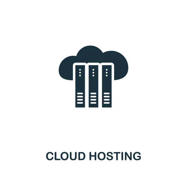 Cloud Hosting icono. Diseño de estilo premium de la colección de iconos de alojamiento web. Pixel perfecto Cloud Hosting icono para el diseño web, aplicaciones, software, uso de impresión — Archivo Imágenes Vectoriales