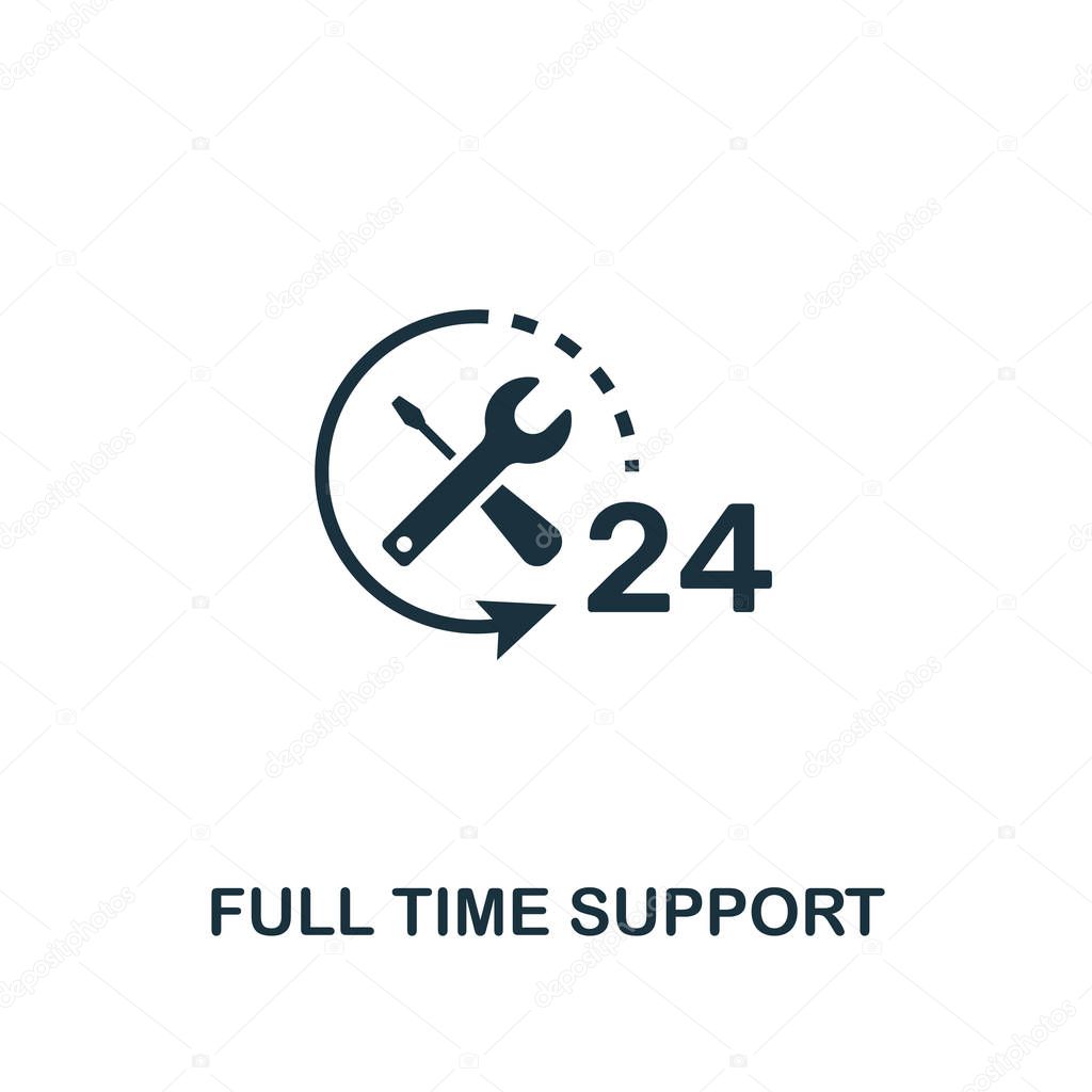 Full Time Support icon. Premium style design from web hosting icon collection. Pixel perfect Full Time Support icon for web design, apps, software, print usage