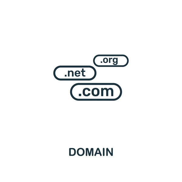 Ikona domeny. Design w stylu Premium z web hosting ikonę kolekcji. Piksela idealny ikona domeny projektowanie stron internetowych, aplikacji, oprogramowania, druku — Zdjęcie stockowe