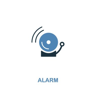 2 renk stil tasarım alarm simgesini. Sigorta primi sembolü güvenlik simgeleri koleksiyonundan. Piksel mükemmel Alarm simgesi web UI ve ux, apps, yazılım kullanım için