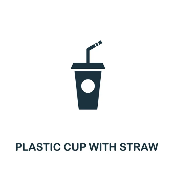 Plastic Cup With Straw icon. Premium style design, pixel perfect Plastic Cup With Straw icon for web design, apps, software, print usage