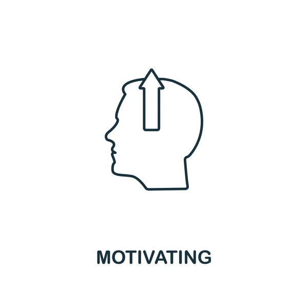 동기 부여 아이콘입니다. 소프트 기술 컬렉션에서 얇은 개요 creativemotivating 디자인입니다. 웹 디자인, 애플 리 케이 션, 소프트웨어 및 인쇄 사용 — 스톡 사진