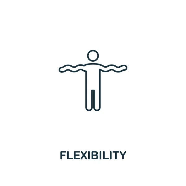 Ícone de flexibilidade. Desenho fino criativoDesign de flexibilidade da coleção de habilidades suaves. Web design, aplicativos, software e uso de impressão — Fotografia de Stock