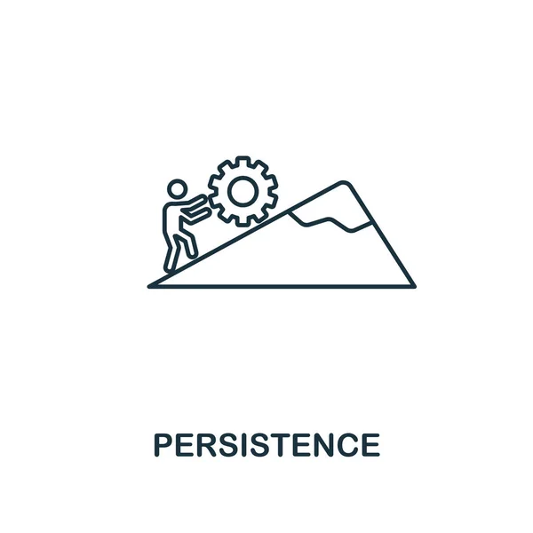 Persistens-ikonen. Tunn kontur creativepersistence design från mjuka färdigheter samling. Webbdesign, appar, programvara och utskrift användning — Stockfoto