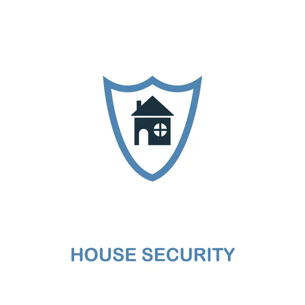 Дом Security значок в 2 цвета дизайна стиля. Символ из коллекции спецслужб. Pixel House Security icon for web ui and ux, apps, software usage — стоковое фото