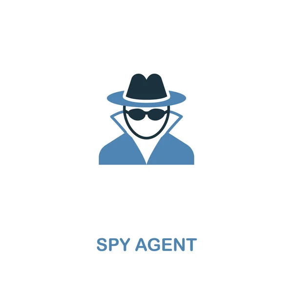 Значок шпигуна-агента у стилі 2 кольорів. Преміум символ з колекції піктограм безпеки. Піксельна ідеальна піктограма Spy Agent для веб- ui та ux, додатків, використання програмного забезпечення — стокове фото