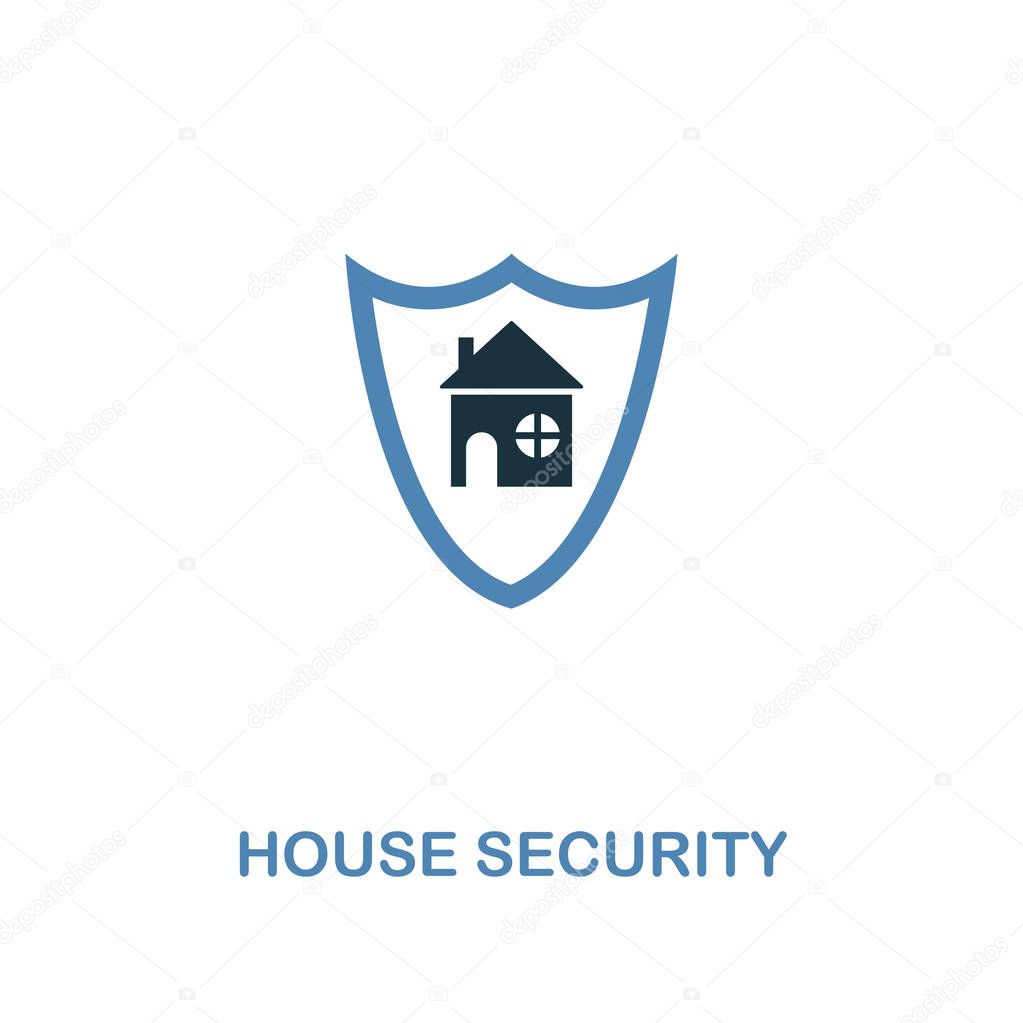House Security icon in 2 colors style design. Premium symbol from security icons collection. Pixel perfect House Security icon for web ui and ux, apps, software usage