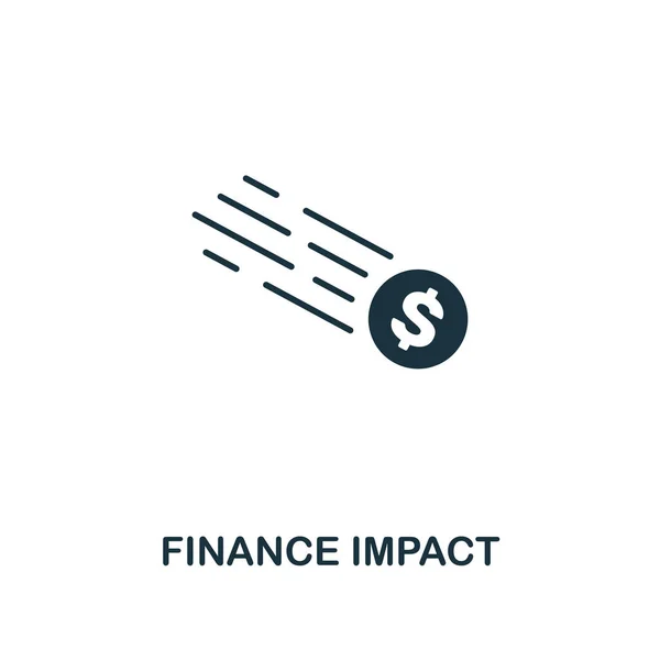 De pictogram van de Impact van de financiën. Premium stijl ontwerp, pixel perfect Financiën Impact pictogram voor apps, software, webdesign, print gebruik — Stockvector