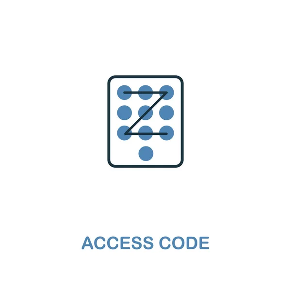 Icona del codice di accesso in stile design a 2 colori. Simbolo Premium dalla collezione di icone di sicurezza. Pixel perfetta icona del codice di accesso per il web ui e ux, applicazioni, utilizzo del software — Vettoriale Stock