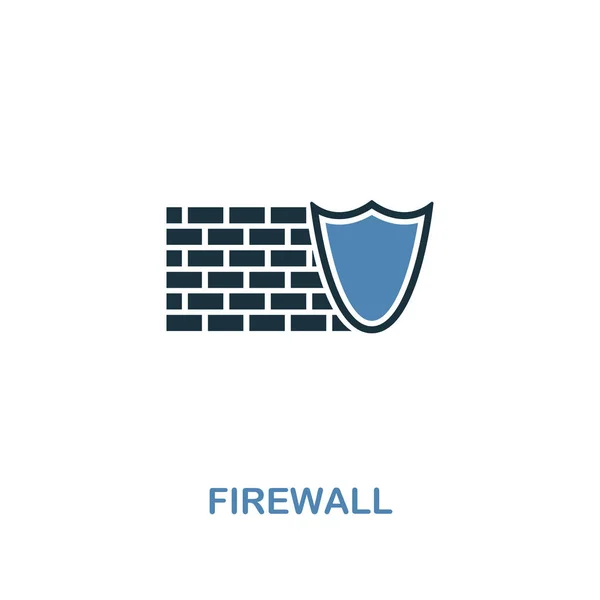 Firewall icon in 2 colors style design. Premium symbol from security icons collection. Pixel perfect Firewall icon for web ui and ux, apps, software usage — Stock Vector