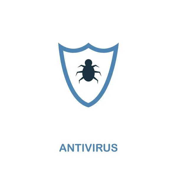 Icône antivirus dans le design de style 2 couleurs. Symbole Premium de la collection d'icônes de sécurité. Pixel parfaite icône Antivirus pour le web ui et ux, applications, utilisation du logiciel — Image vectorielle