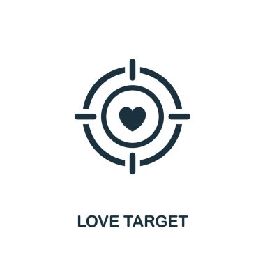 Aşk hedef simgesini. Sigorta primi tarzı tasarım Sevgililer günü simgeler koleksiyon. Piksel mükemmel aşk hedef simgesini web tasarım, apps, yazılım, yazdırma kullanım için