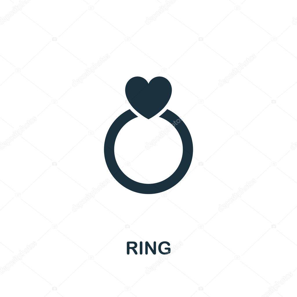 Ring icon. Premium style design from valentines day icons collection. Pixel perfect ring icon for web design, apps, software, printing usage.