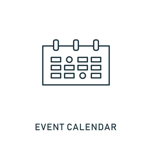 Event Calendar outline icon. Thin style design from smm icons collection. Pixel perfect symbol of event calendar icon. Web design, apps, software, print usage