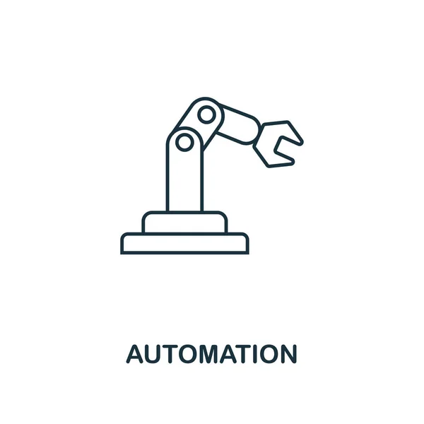 Icône d'automatisation. Collection d'icônes de l'industrie 4.0 de style de ligne mince. UI et UX. Pixel icône d'automatisation parfaite pour la conception Web, applications, utilisation du logiciel — Image vectorielle