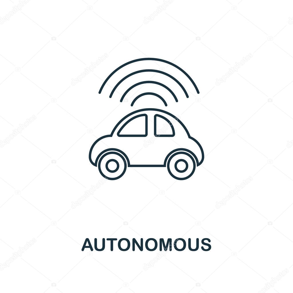 Autonomous icon. Thin line style industry 4.0 icons collection. UI and UX. Pixel perfect autonomous icon for web design, apps, software usage