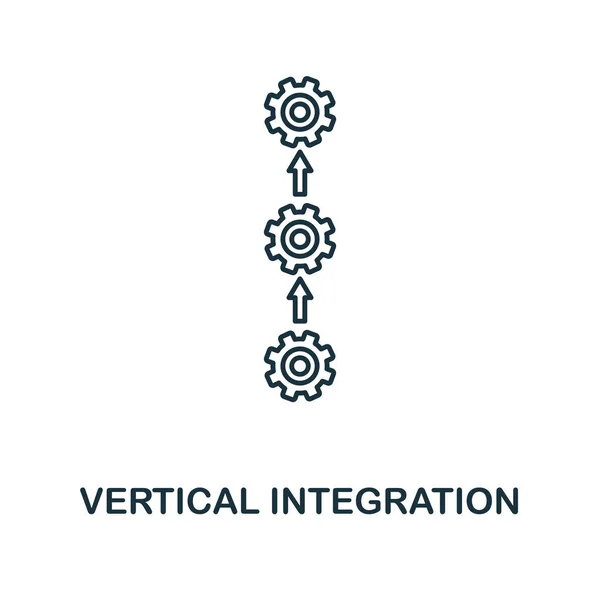 Ikone vertikaler Integration. Thin Line Style Industry 4.0 Icons Kollektion. ui und ux. Pixel perfekte vertikale Integration Symbol für Web-Design, Apps, Software-Nutzung — Stockvektor