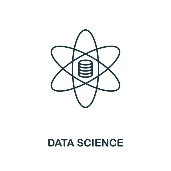 Data Science outline icon. Thin line style from big data icons collection. Pixel perfect simple element data science icon for web design, apps, software, print usage — Stock Vector