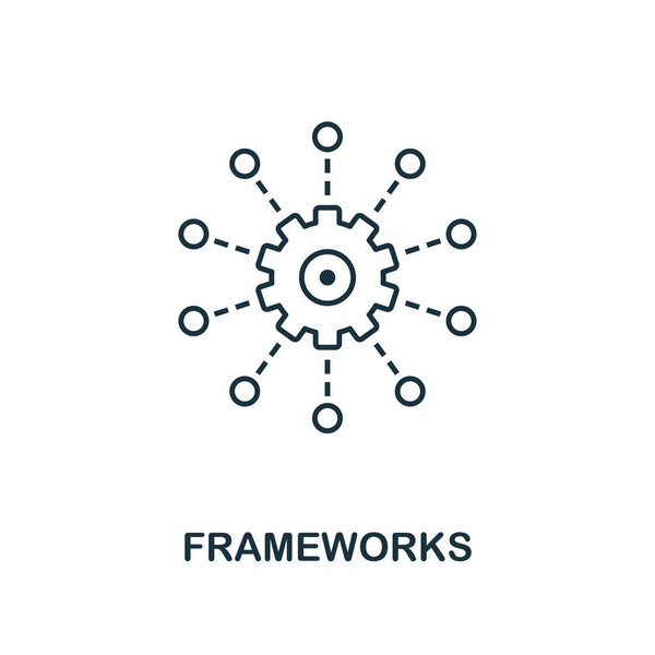 Frameworks outline icon. Thin line style from big data icons collection. Pixel perfect simple element frameworks icon for web design, apps, software, print usage