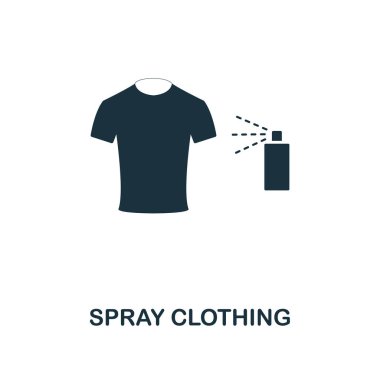 Sprey giyim simgesi. Sigorta primi tarzı tasarım geleceğin teknolojisi simgeler koleksiyon. Web tasarım, apps, yazılım, yazdırma kullanım için piksel mükemmel sprey giyim simgesi