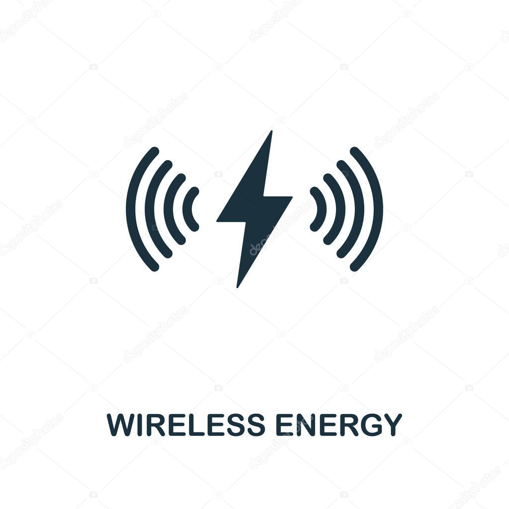 Wireless Energy icon. Premium style design from future technology icons collection. Pixel perfect Wireless Energy icon for web design, apps, software, print usage