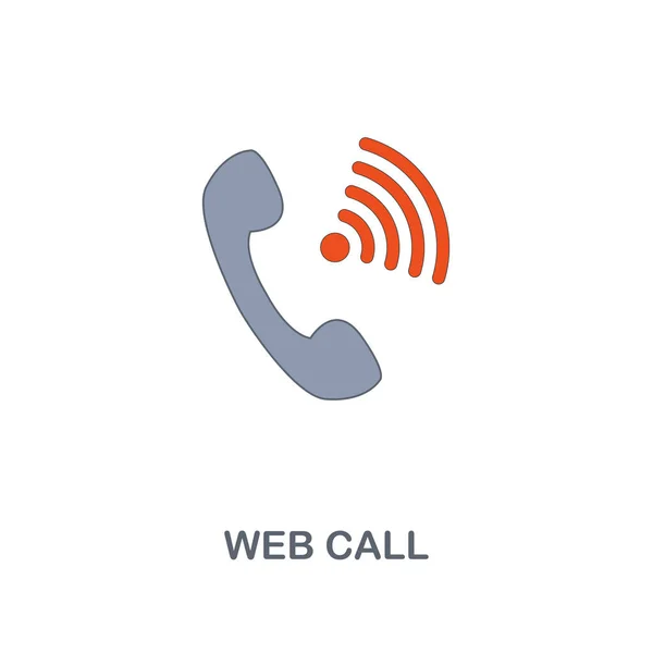 Значок Web Call. Премиум двухцветный дизайн от контакта с нами иконки коллекции. Иконка Pixel Web Call для веб-дизайна, приложений, программного обеспечения, использования печати — стоковый вектор