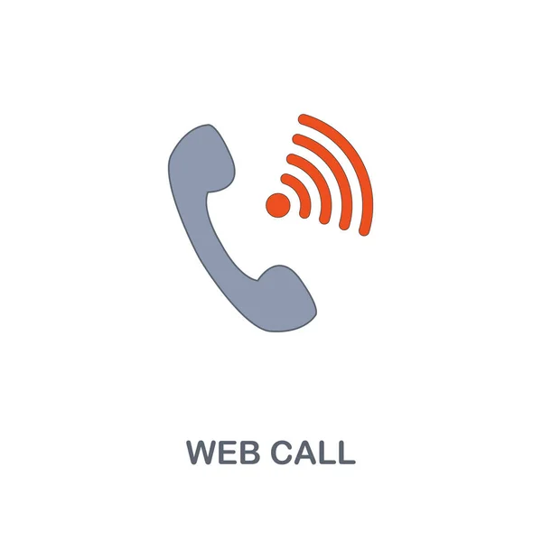 Icono de llamada web. Diseño de estilo premium de dos colores de la colección de iconos en contacto con nosotros. Pixel icono de llamada web perfecta para el diseño web, aplicaciones, software, uso de impresión — Archivo Imágenes Vectoriales