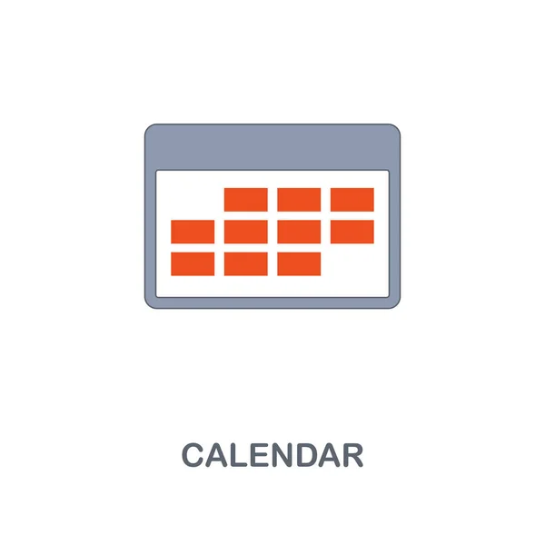 Значок календаря. Премиум двухцветный дизайн от контакта с нами иконки коллекции. Идеальный значок календаря для веб-дизайна, приложений, программного обеспечения, использования в печати — стоковый вектор