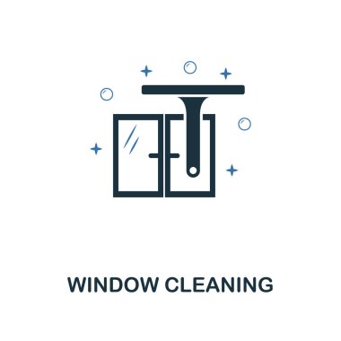 Window Cleaning icon. Creative two colors design from cleaning icons collection. UI and UX usage. Illustration of window cleaning icon. Pictogram isolated on white clipart