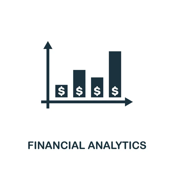 Financiële Analytics pictogram. Scheppend element ontwerp uit fintech technologie iconen collectie. Pixel perfect financiële Analytics pictogram voor apps, software, webdesign, print gebruik — Stockvector