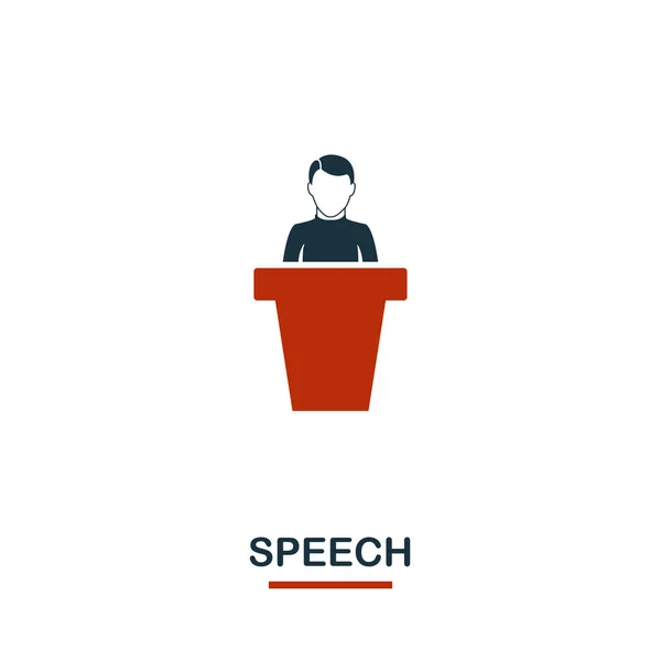 Speech icon. Premium style design from teamwork icon collection. UI and UX. Pixel perfect Speech icon for web design, apps, software, print usage. — Stock Vector