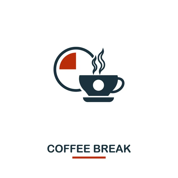 Icône Pause café. Design de style Premium de la collection d'icônes du travail d'équipe. UI et UX. Pixel parfaite icône de pause café pour la conception web, applications, logiciels, utilisation de l'impression . — Image vectorielle