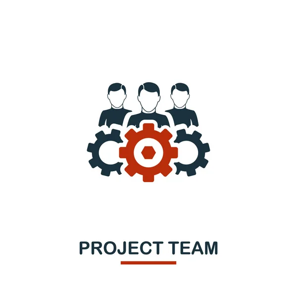 项目团队图标。从团队的图标集合的高级风格设计。ui 和 ux 像素完美项目团队图标, 用于网页设计、应用程序、软件、打印使用. — 图库矢量图片